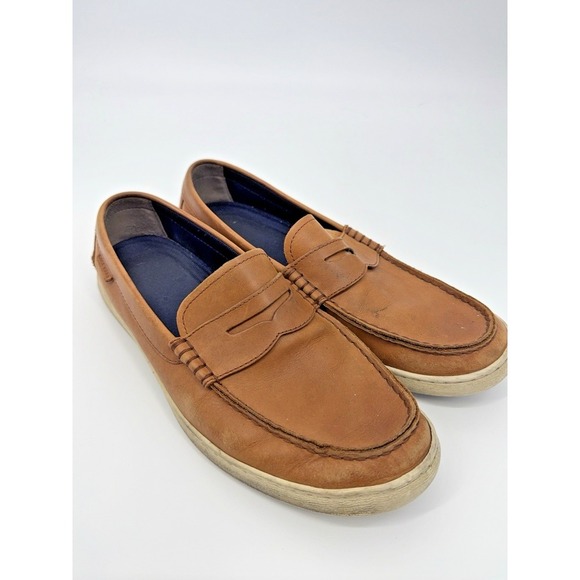 Cole Haan Grand OS Mens Nantucket Leather Slip On Penny Loafer Casual Size 12 - Picture 1 of 8